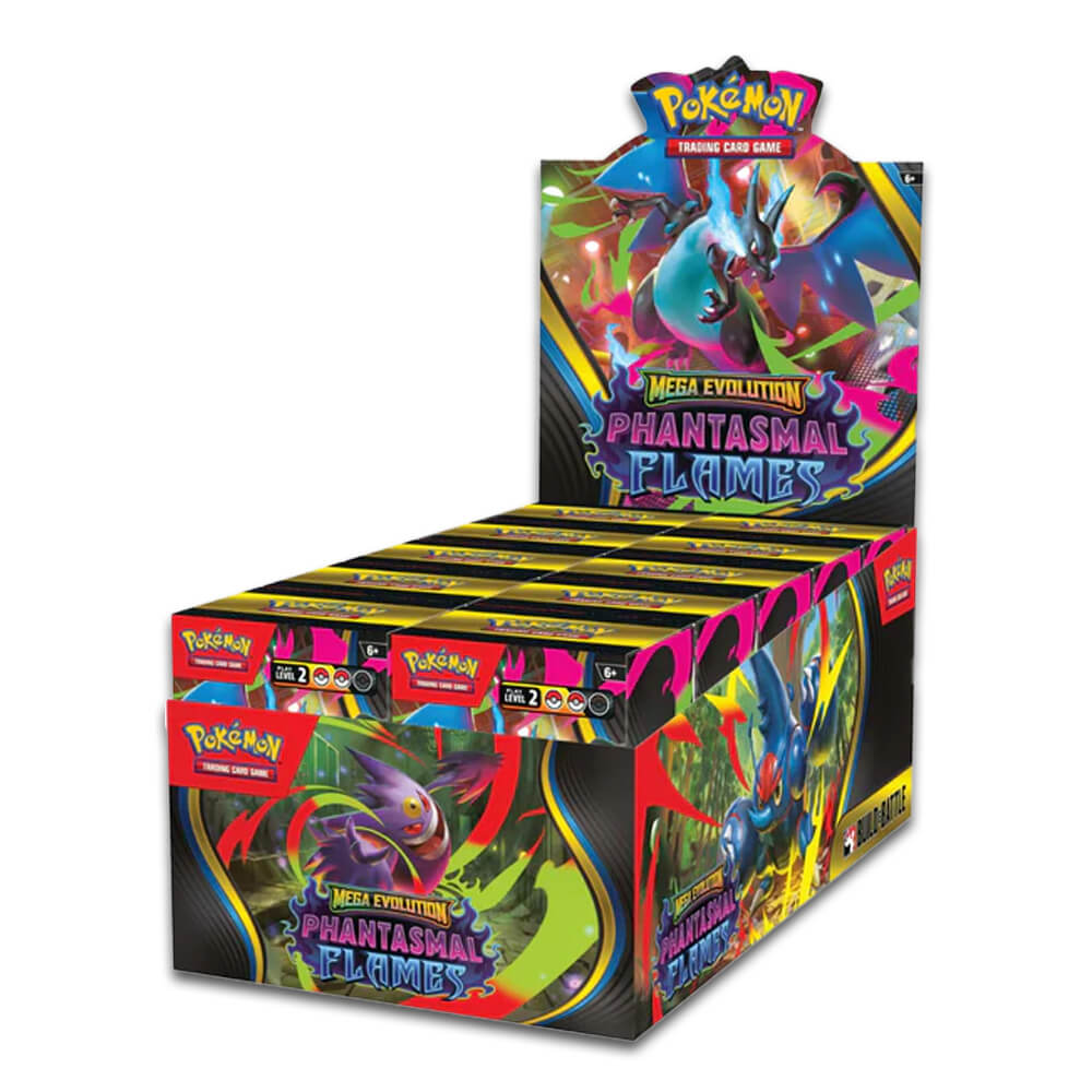 Pokémon - Mega Evolution Phantasmal Flames - Build & Battle Box - Display de 10
