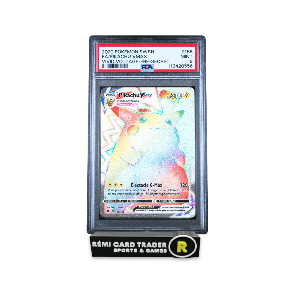 POKÉMON 2020 PIKACHU VMAX (VIVID VOLTAGE) #188 PSA MINT 9 FRANÇAIS