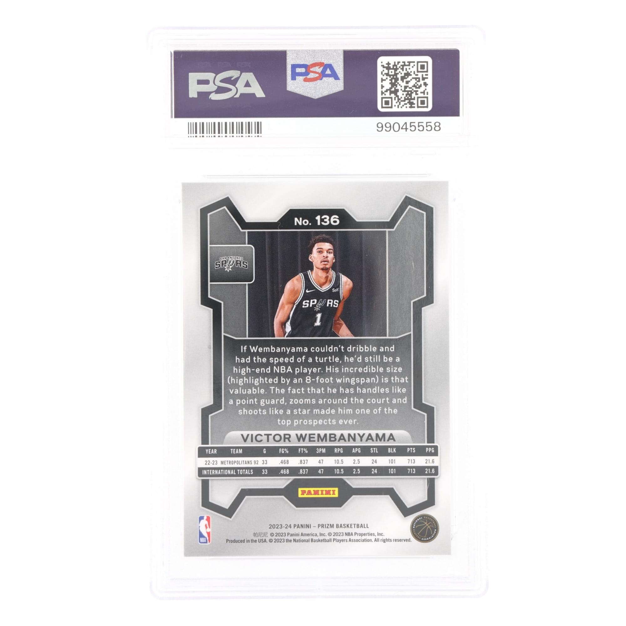 2023 Panini Prizm NBA Victor Wembanyama #136 Rookie Card PSA 10