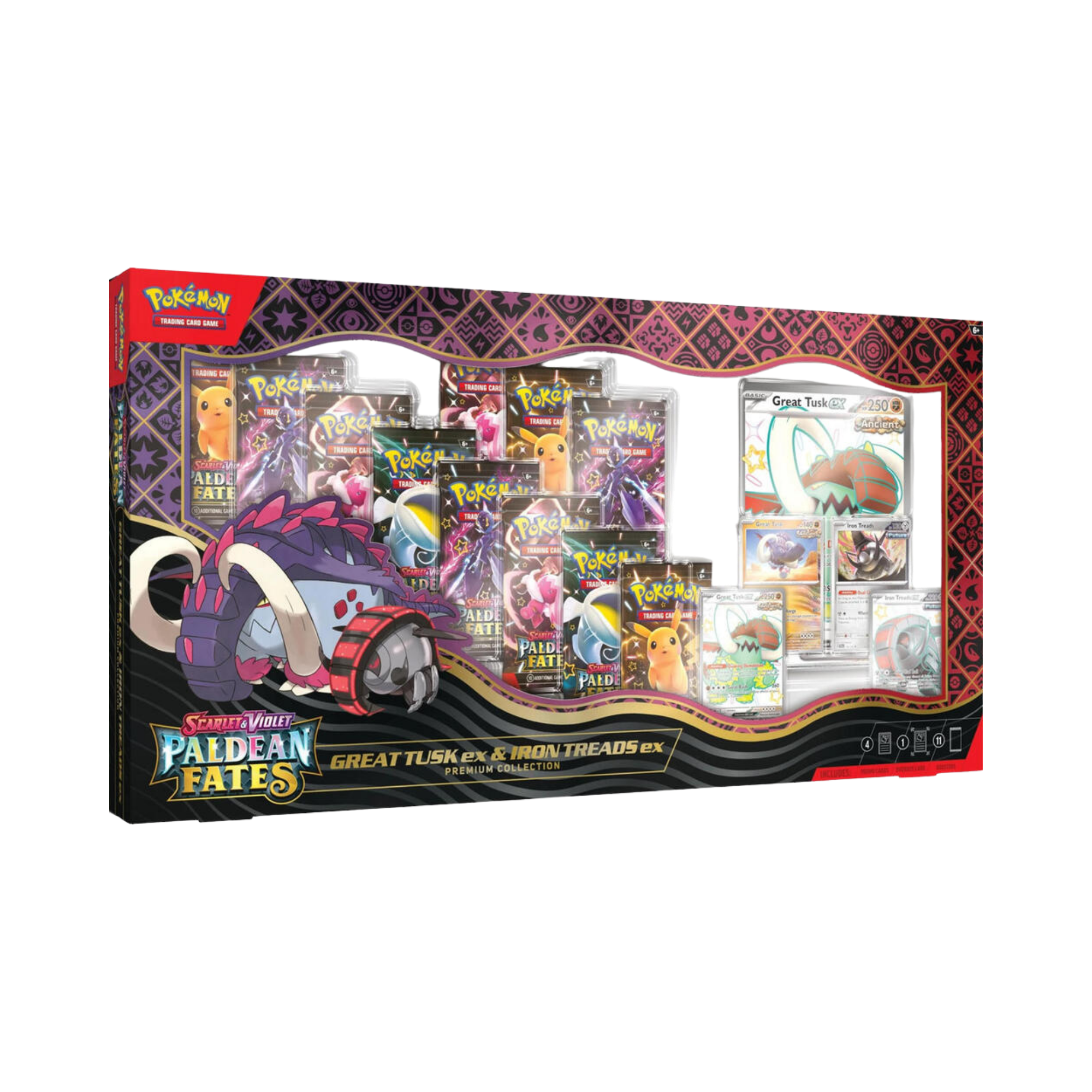 Paldean Fates Great Tusk ex & Iron Treads ex Premium Collection