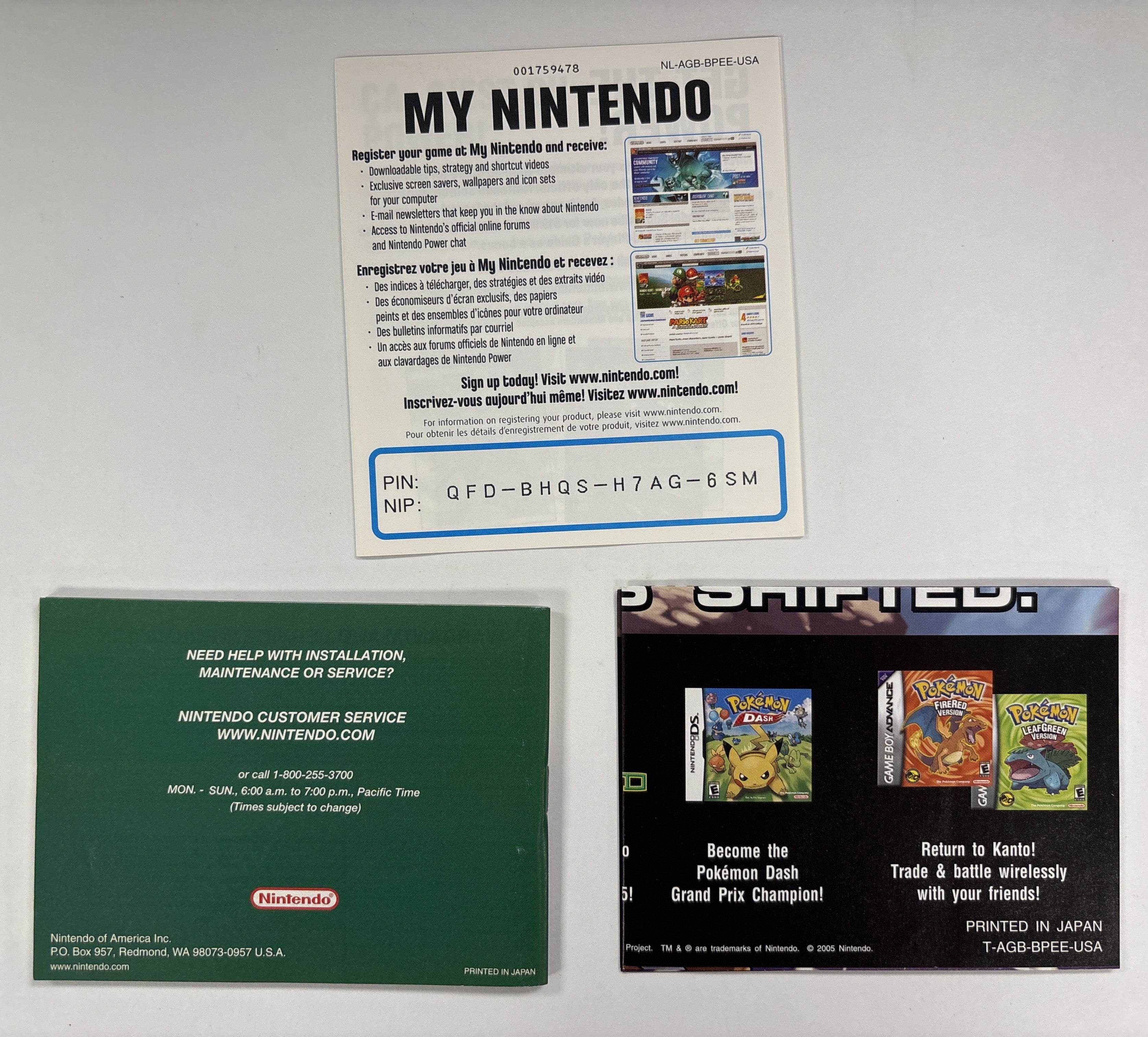 Pokemon Emerald Version - Nintendo Game Boy Advance Box & Manuals Only No Game