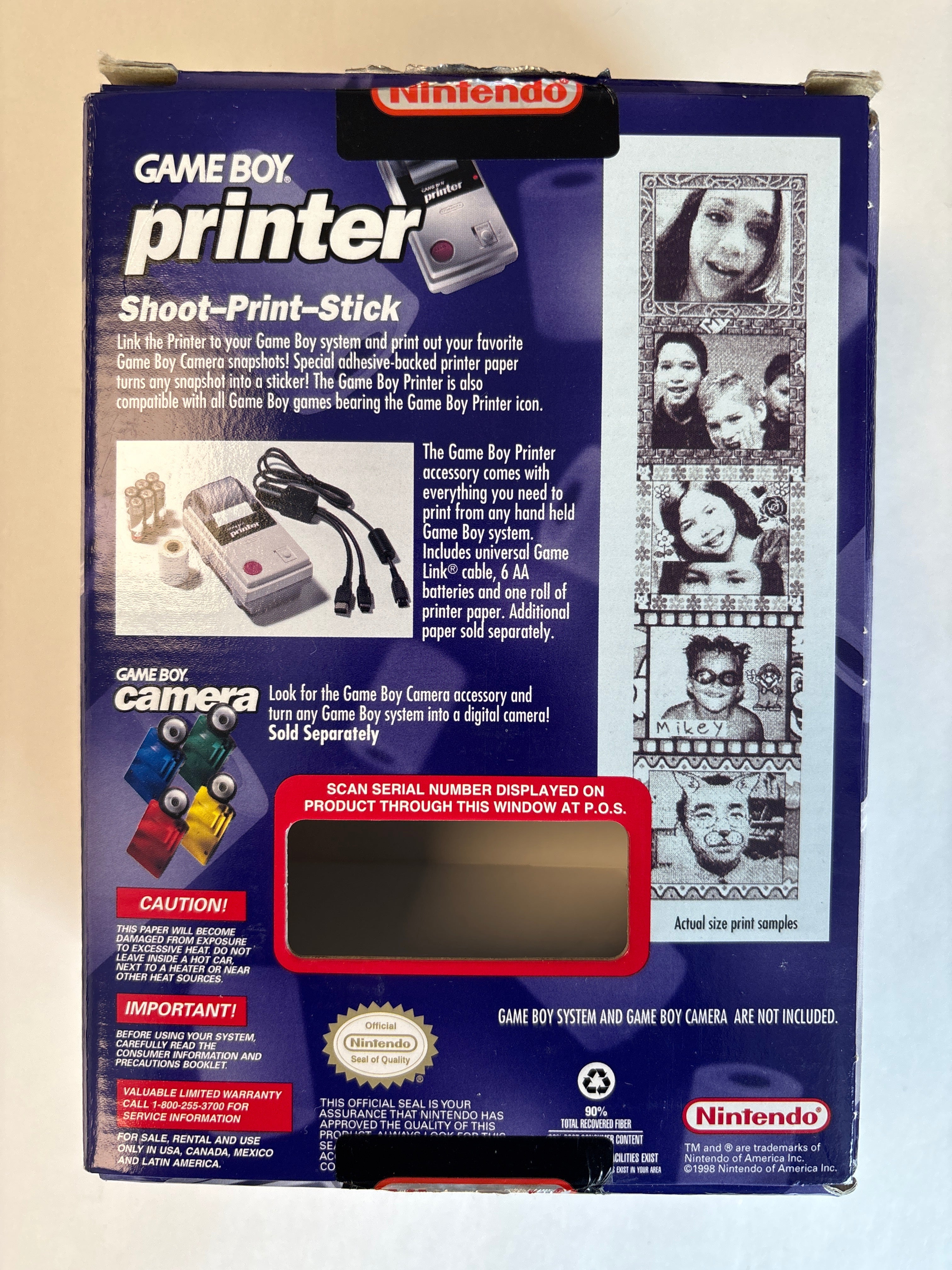 Nintendo Game Boy Printer Tested & Works Complete In Box!