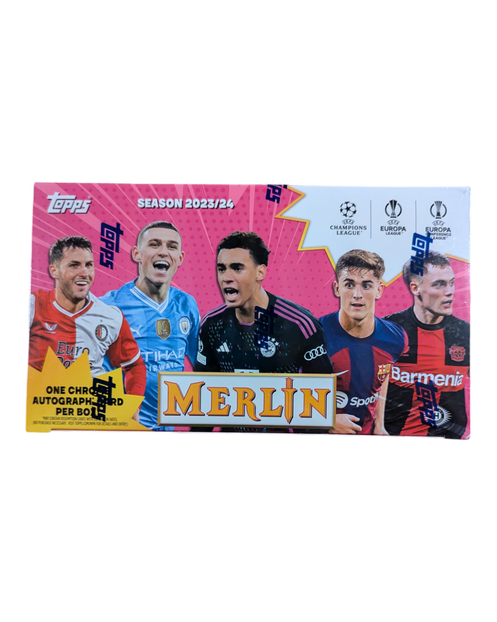 2023-24 Topps Chrome Merlin UEFA Club Competitions Soccer Hobby Box