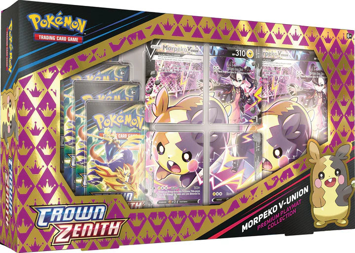 Pokémon TCG - Sword & Shield - Crown Zenith - Premium Treasures Collection Sealed Case of 6 - Morpeko V-UNION