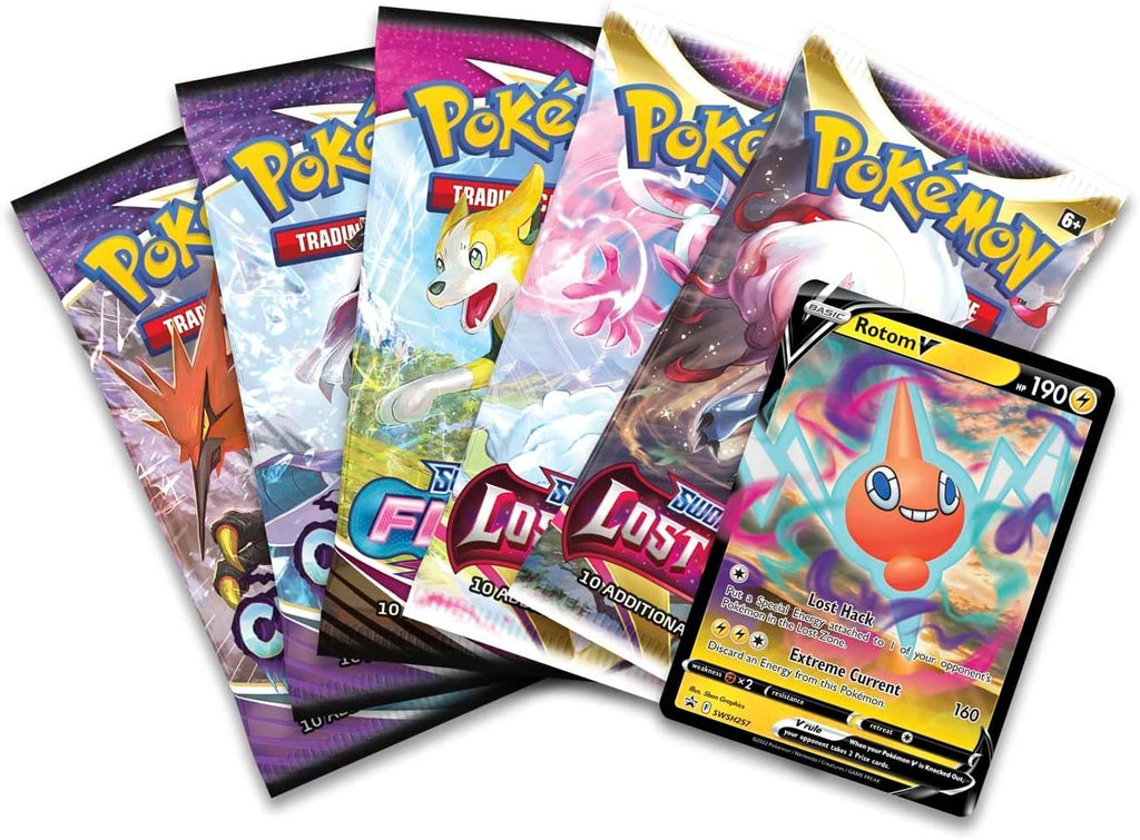 Pokemon TCG: Hidden Potential Tin Rotom V - 5 packs