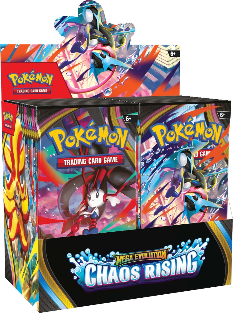 VORBESTELLUNG Pokémon TCG: Mega-Entwicklung Chaos Rising Booster Box