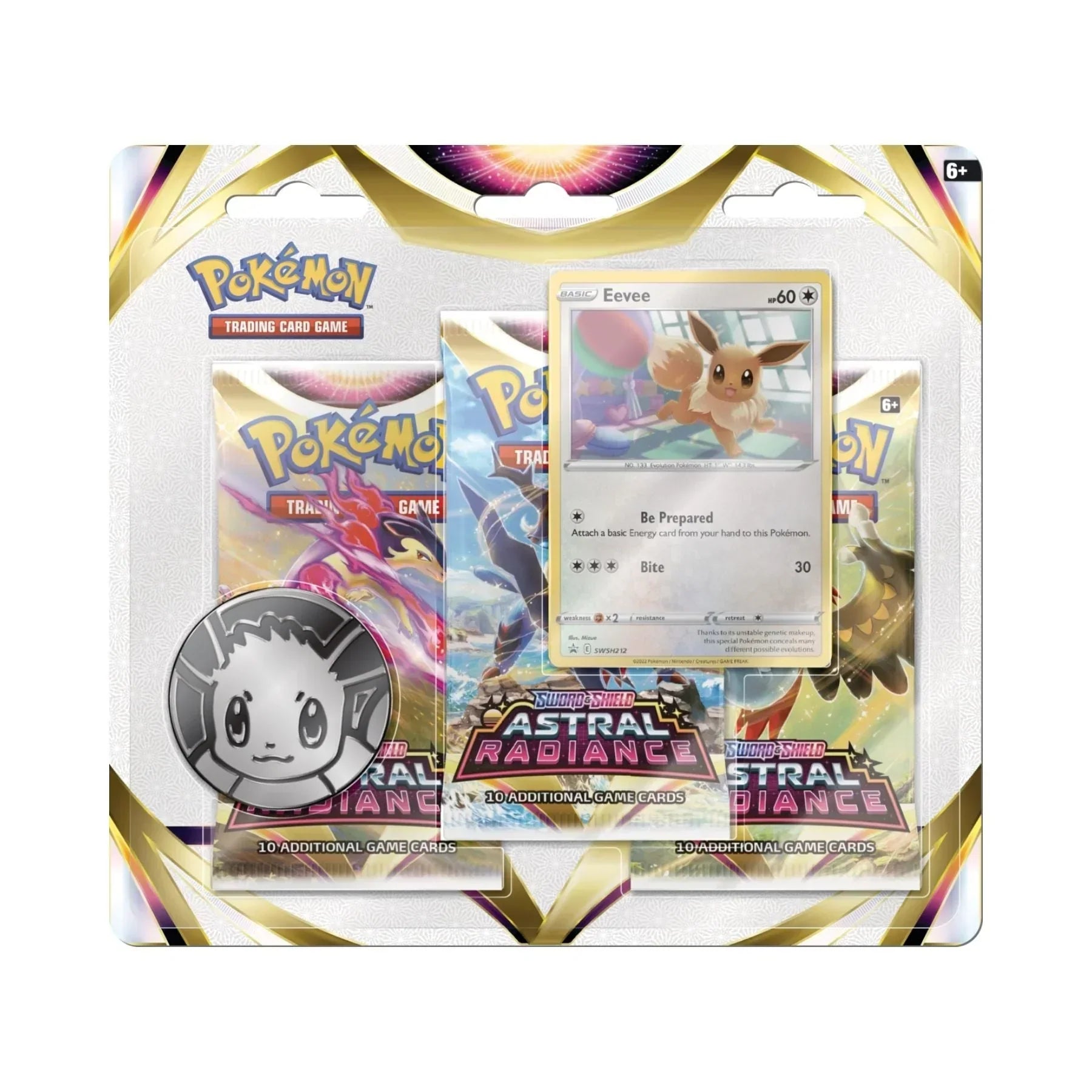Pokemon Cards: SAS10 Astral Radiance 3pk Blister - Eevee