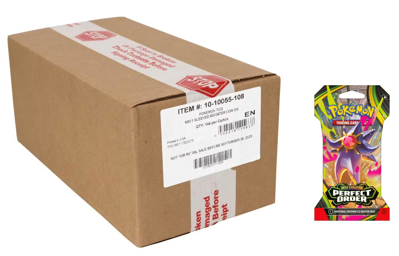 Pokémon TCG: Mega Evolution-Perfect Order Sleeved Booster (144 Pack) Case