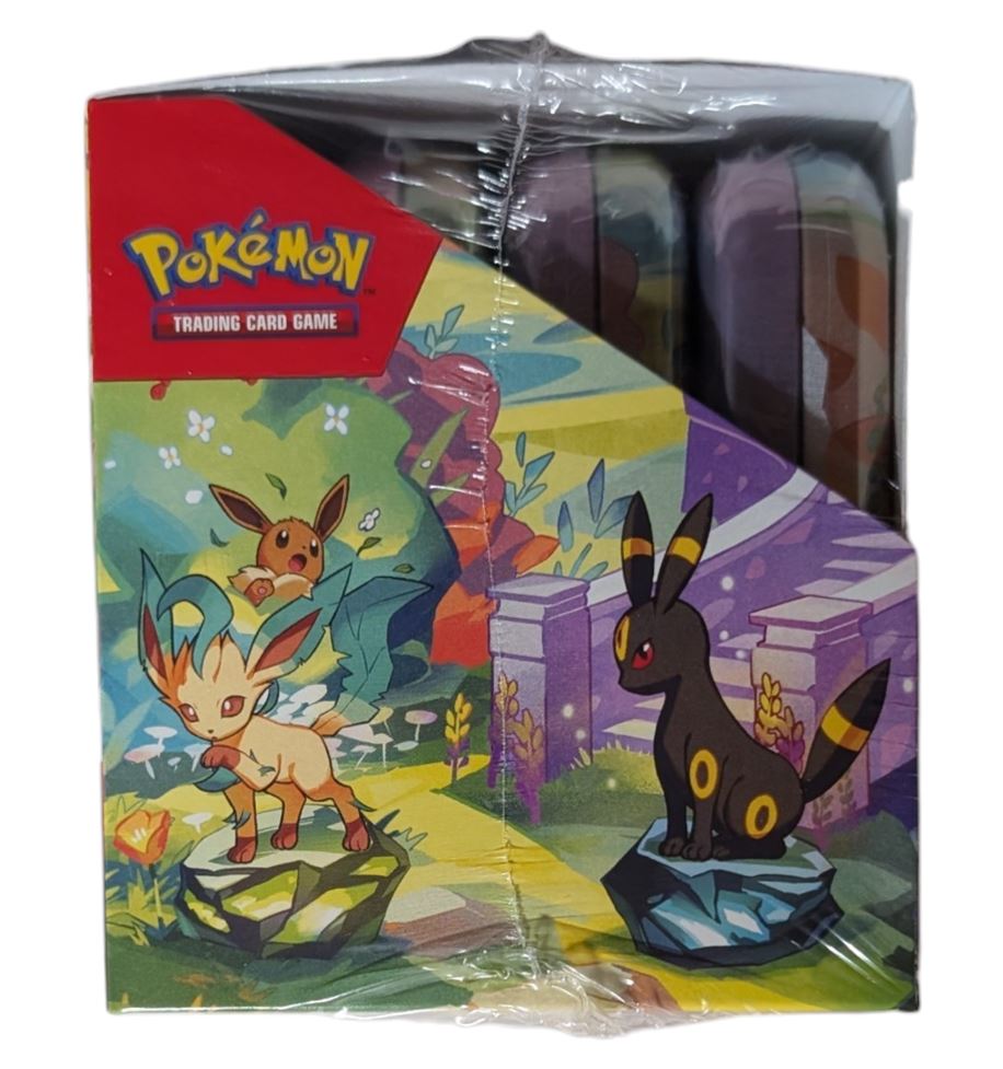 Pokémon Scarlet & Violet Prismatic Evolutions Mini Tin Display Box (8 Tins)
