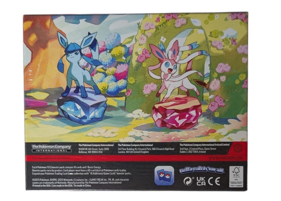 Pokémon Scarlet & Violet Prismatic Evolutions Mini Tin Display Box (8 Tins)