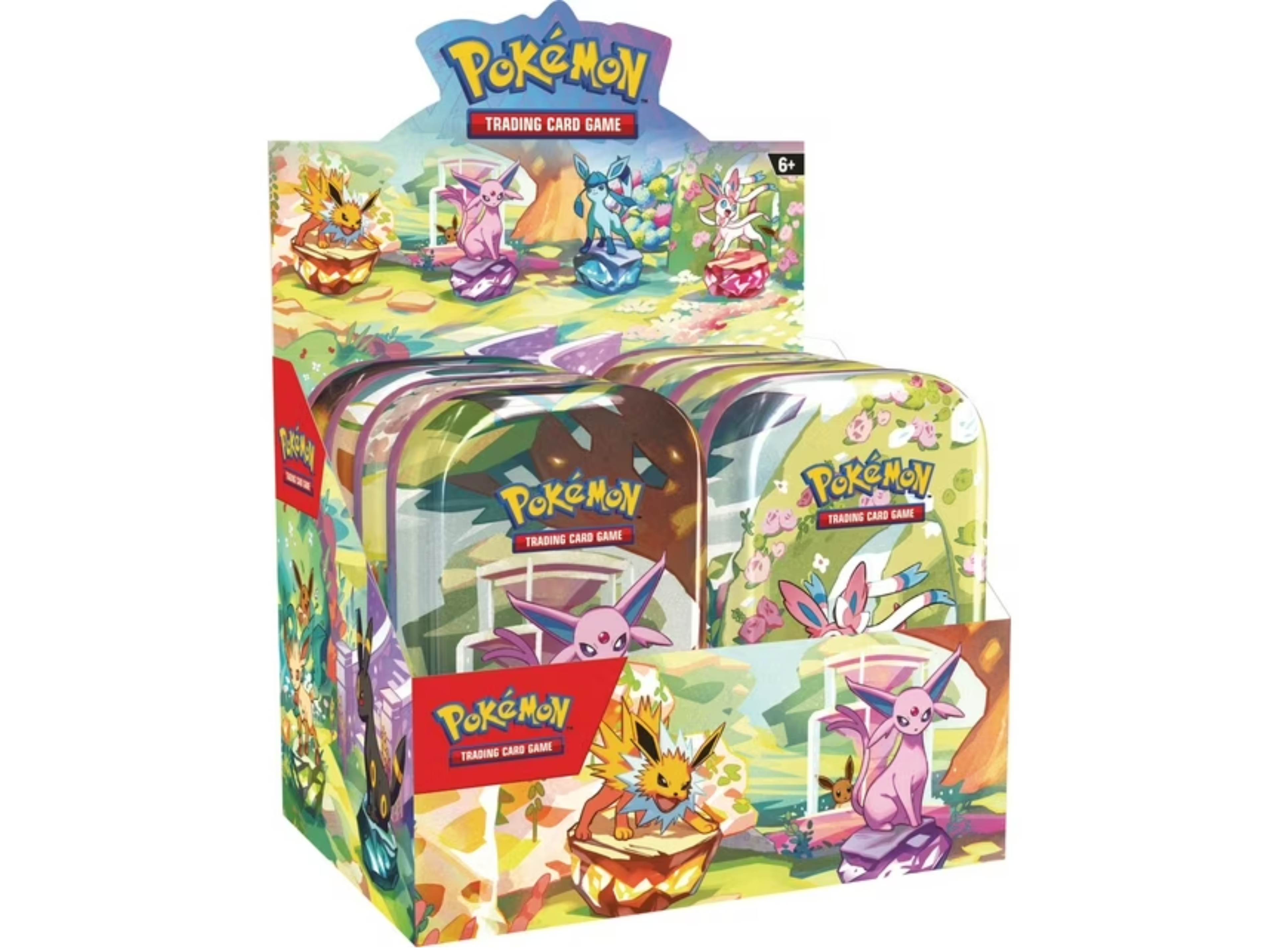 Pokémon Prismatic Evolutions Mini Tins 8-Pack Display
