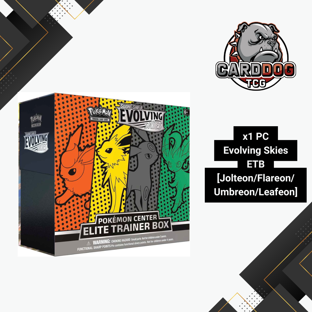 Pokemon Center Exclusive Evolving Skies Elite Trainer Box - ETB [Jolteon/Flareon/Umbreon/Leafeon]