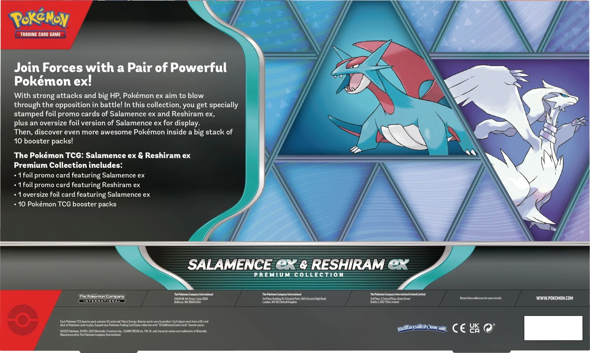 Pokemon Salamence EX/Reshiram EX Premium Collection Box