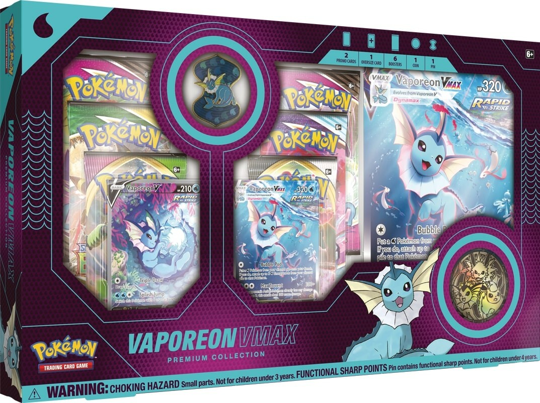 Pokemon Vaporeon Evolution VMAX Premium Collection