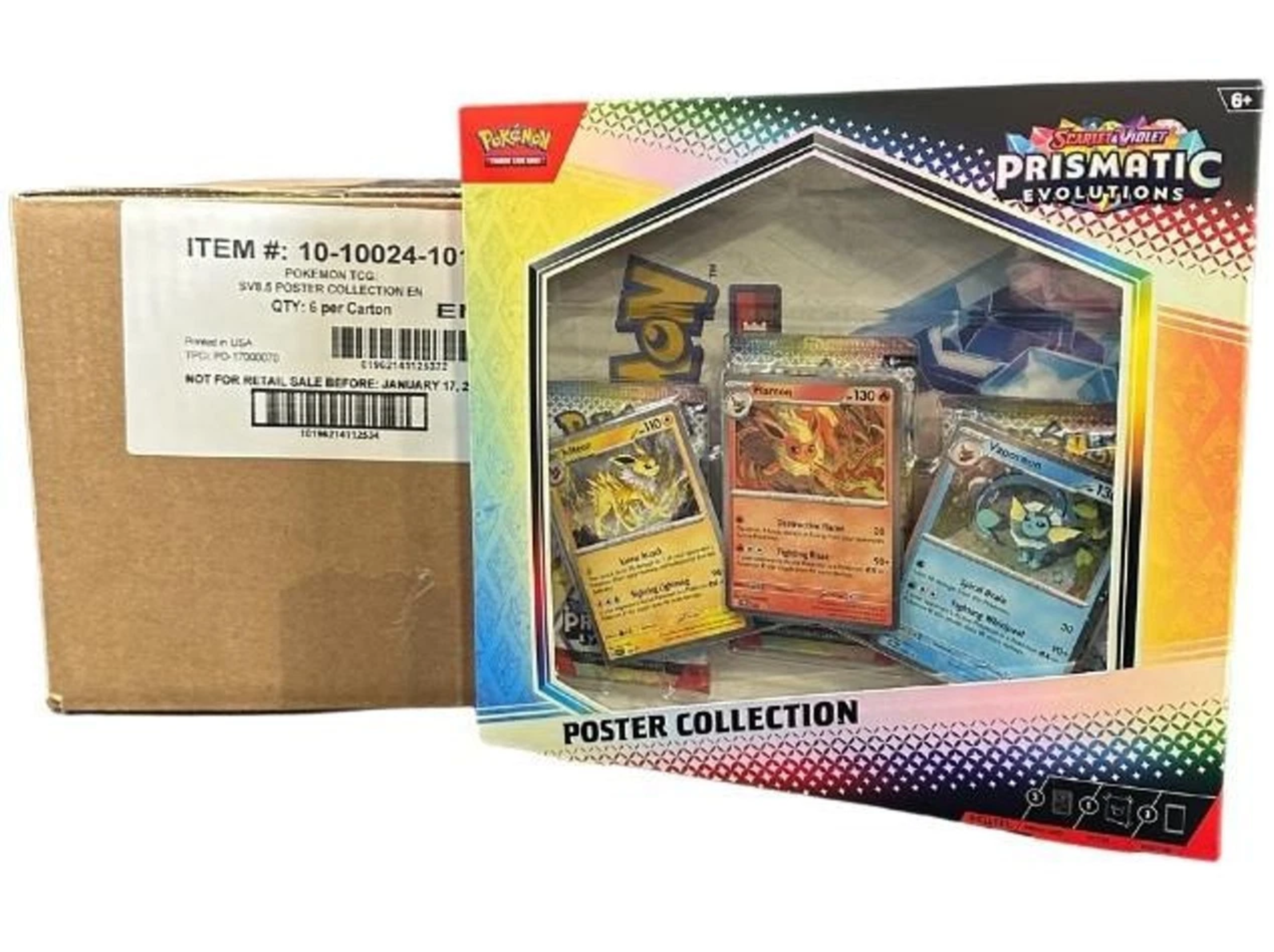 Pokémon - Scarlet and Violet - Prismatic Evolutions  - Poster Collection Sealed Case (6 Count)