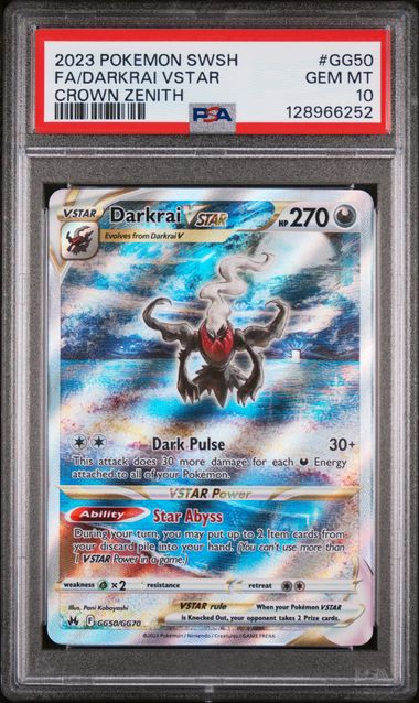 Darkrai Vstar Full Art #GG50 PSA 10