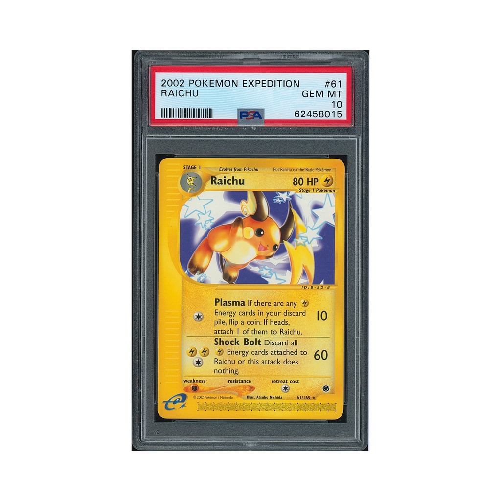 2002 Pokemon Expedition Raichu #61 PSA 10