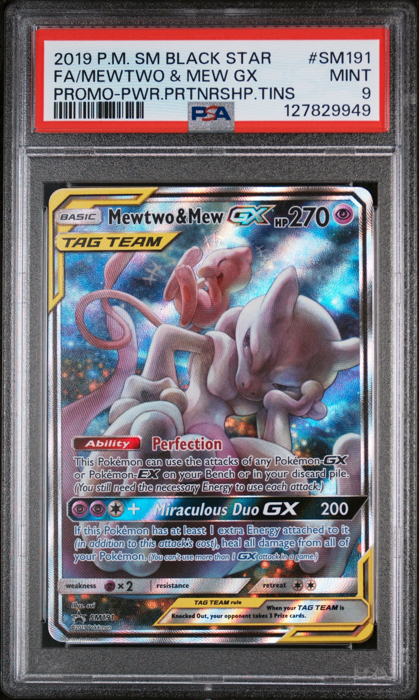 Mewtwo & Mew GX Promo #SM191 PSA 9