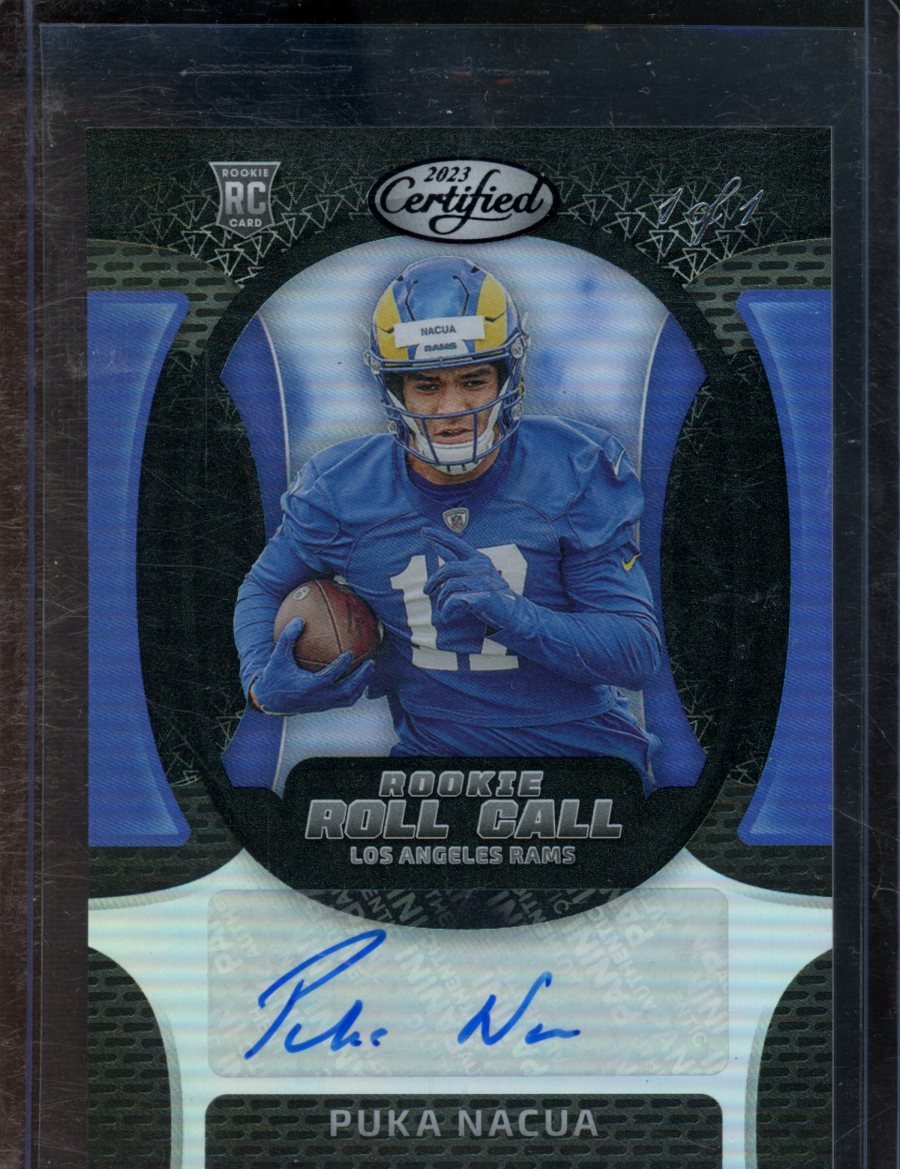 2023 Panini Certified Puka Nacua Rookie Auto Black 1/1 Rams