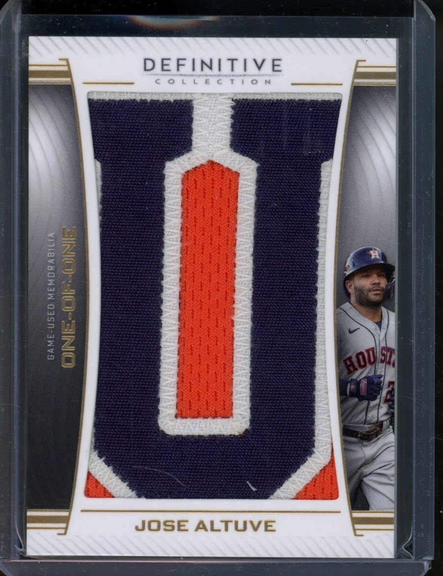 2023 Topps Definitive Collection Jose Altuve Letterman Patch 1/1 Astros