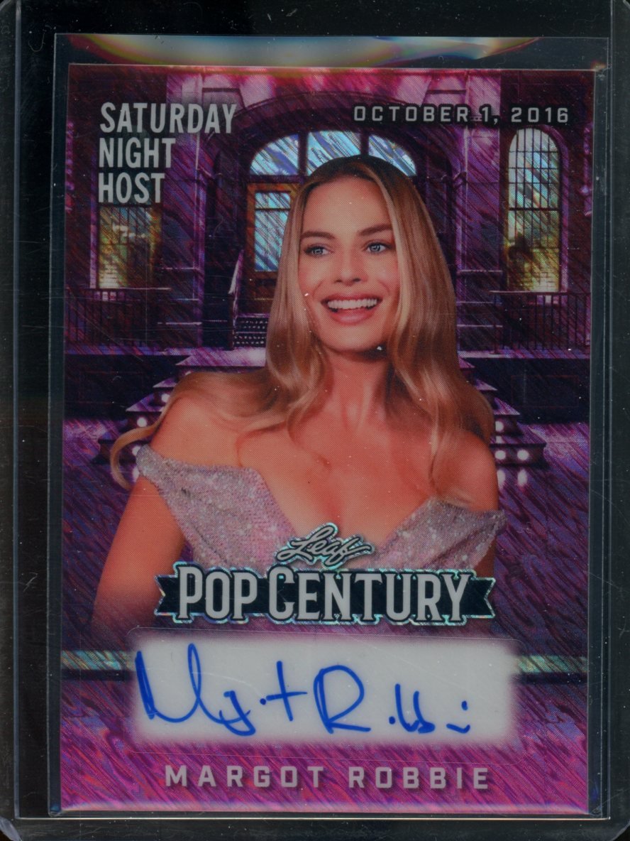 2025 Leaf Pop Century Margot Robbie Saturday Night Host Auto Pink Shimmer 1/1