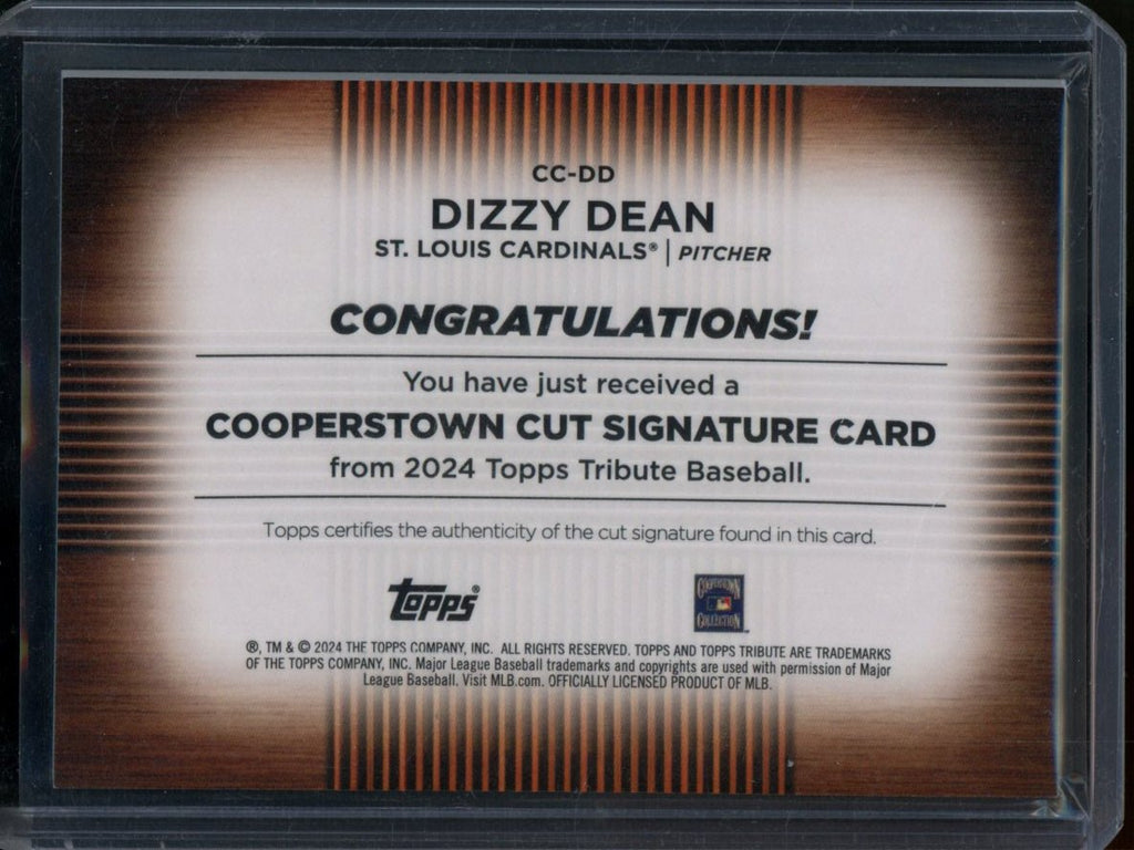 2025 Topps Tribute Dizzy Dean Cooperstown Cut Auto 1/1 Cardinals