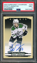 2022 Upper Deck Parkhurst Champions Wyatt Johnston Rookie Auto PSA 9 Stars