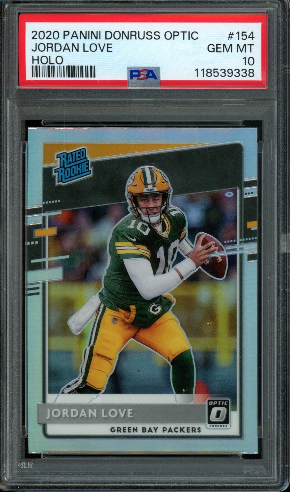 2020 Panini Donruss Optic Jordan Love Rated Rookie Holo PSA 10 Packers