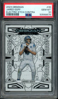 2023 Panini Obsidian Jared Goff Electric Etch Contra PSA 10 Lions