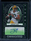 2022 Panini Obsidian Jordan Love Aurora Auto Electric Etch Green /50 Packers