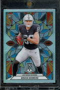 2024 Panini Mosaic Brock Bowers Stained Glass Rookie SSP Raiders