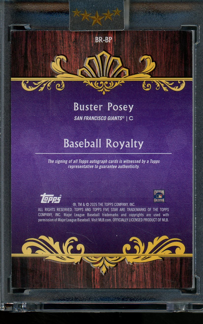 2025 Topps Five Star Buster Posey 1/1 Baseball Royalty Autograph Gold Ink Giants