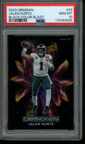 2023 Panini Obsidian Jalen Hurts Black Color Blast Case Hit PSA 10 Eagles