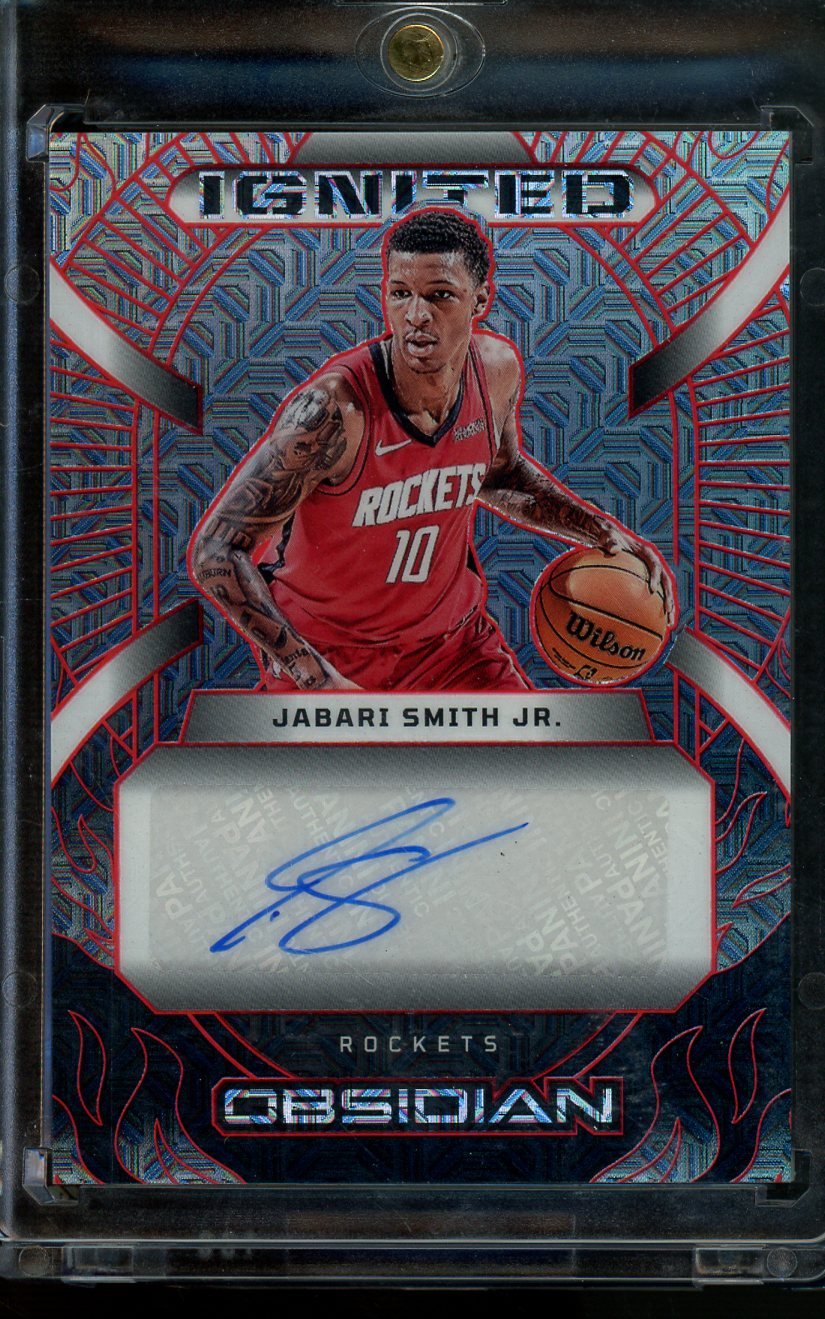 2025 Panini Obsidian Jabari Smith Jr. Ignited Black Autograph 1/1 Rockets