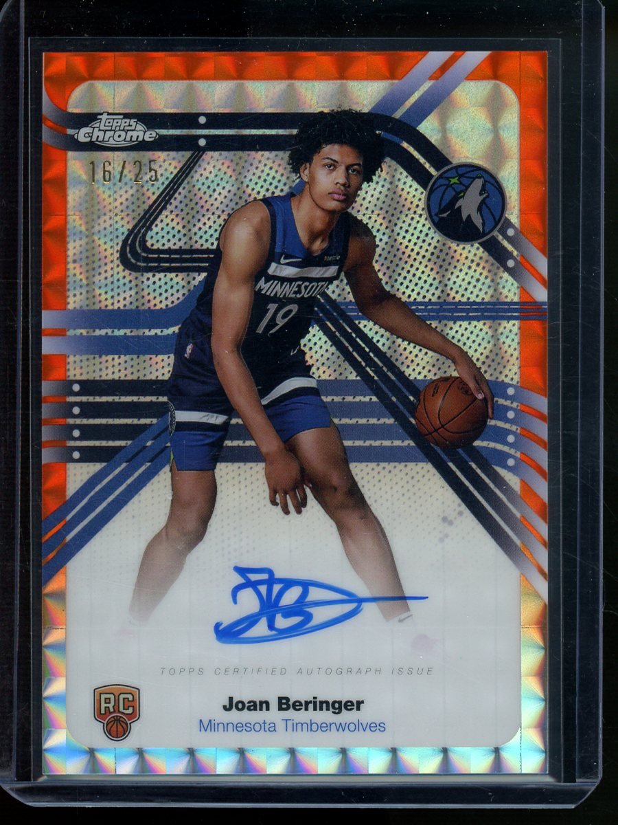 2025 Topps Chrome Joan Beringer Rookie Next Stop Signatures Orange /25 Timberwolves