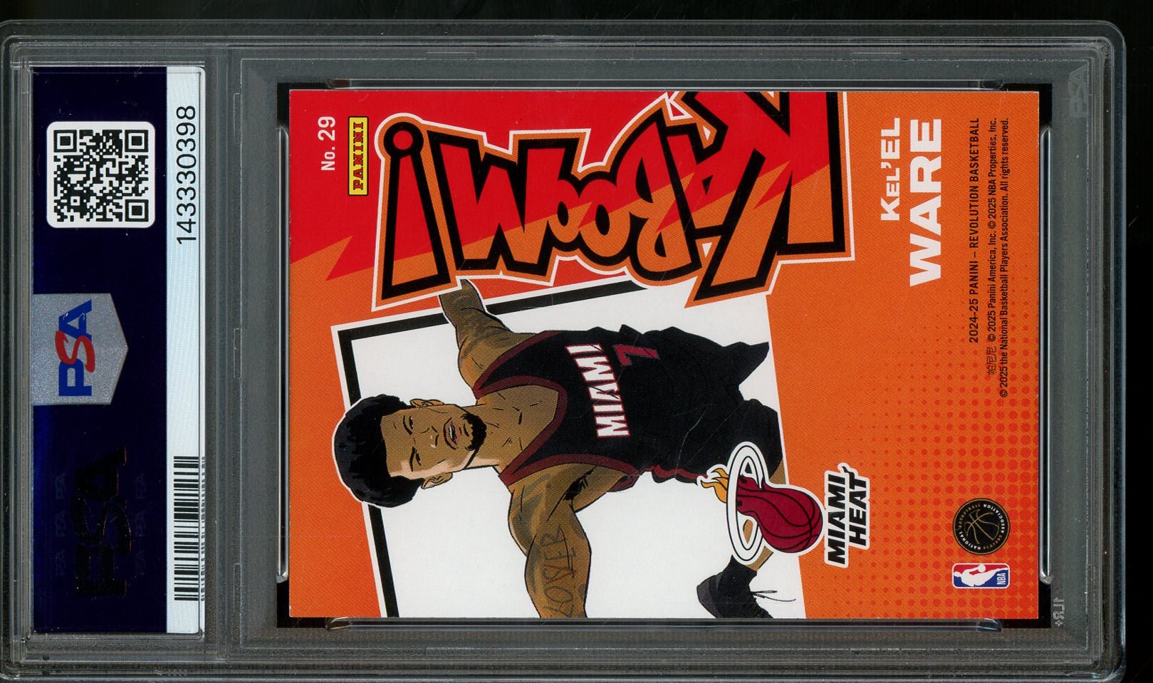 2024 Panini Revolution Kel'el Ware Rookie Kaboom Horizontal PSA 8 Heat