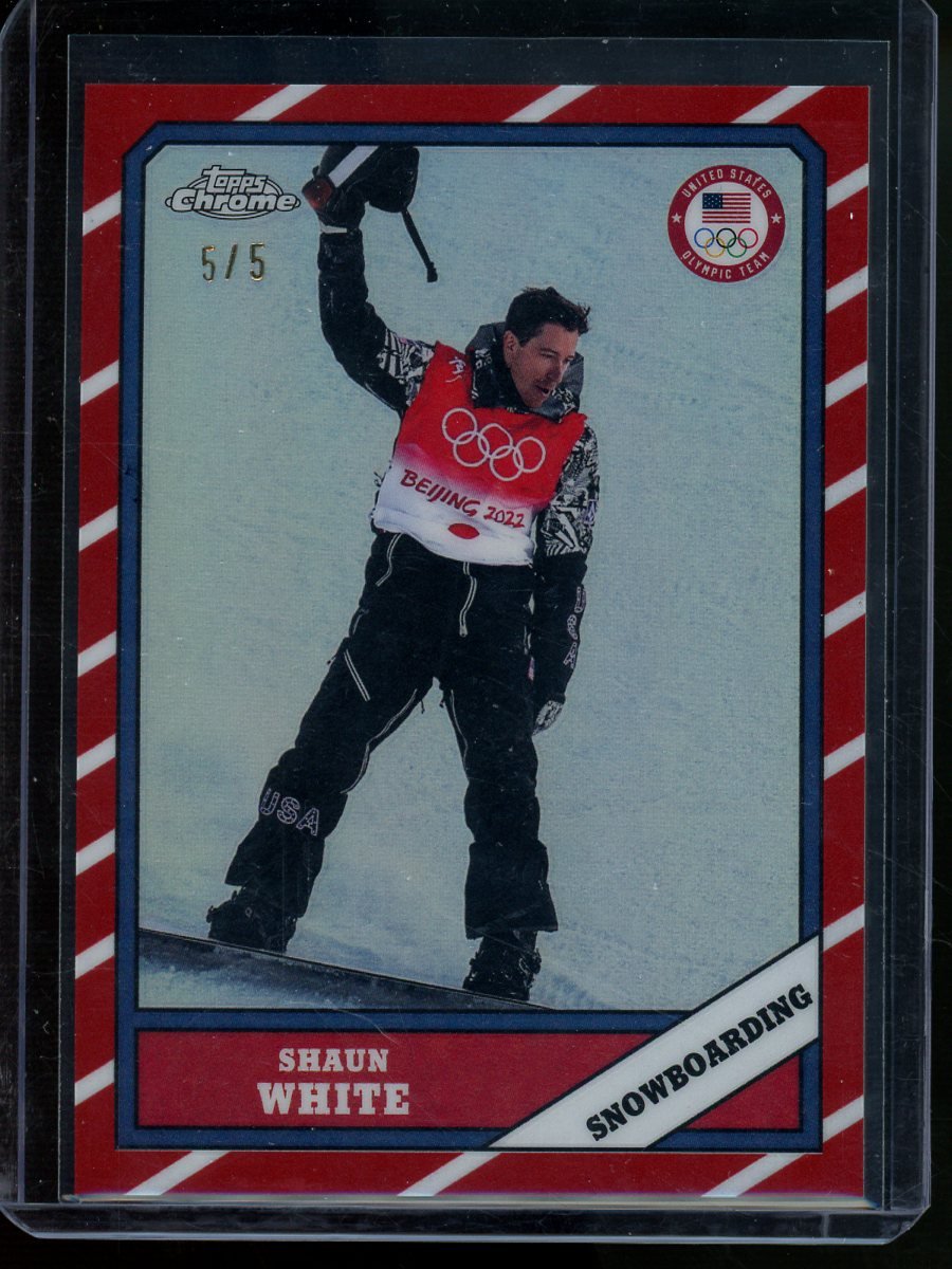 2026 Topps Chrome Shaun White Olympic Red Refractor /5