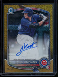 2025 Bowman Chrome Josiah Hartshorn Gold Mojo Autograph /50 Cubs