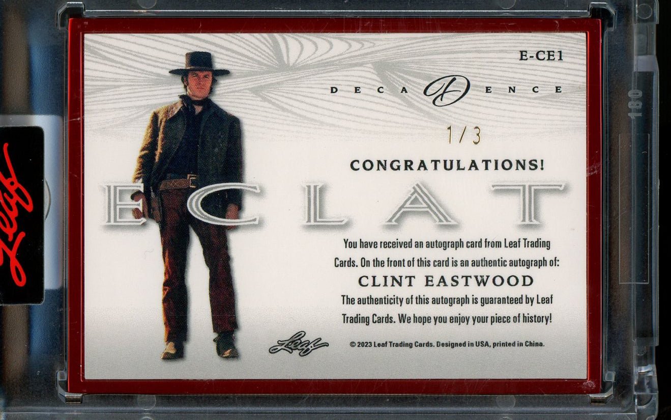 2023 Leaf Decadence Clint Eastwood Eclat Autograph Red /3