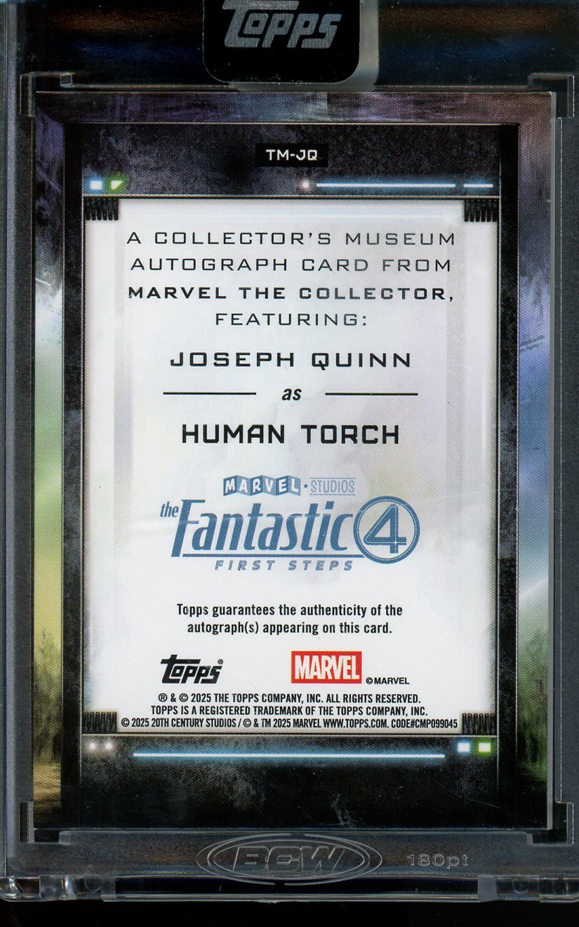 2025 Topps Marvel Joseph Quinn / Human Torch Autograph Refractor /100