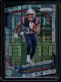 2025 Panini Prizm TreVeyon Henderson Panini Logo Rookie /20 Patriots