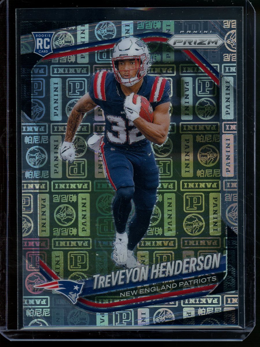 2025 Panini Prizm TreVeyon Henderson Panini Logo Rookie /20 Patriots