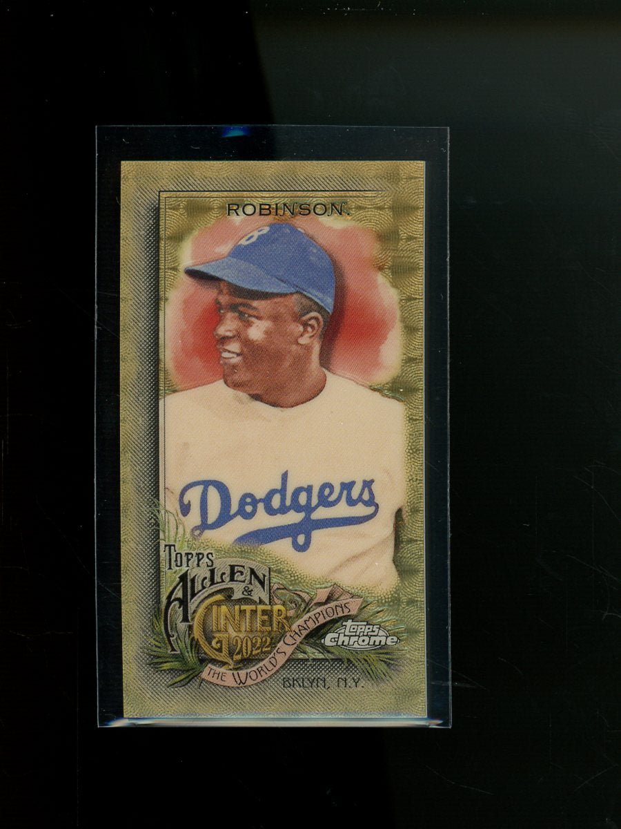 2022 Topps Allen and Ginter Jackie Robinson Mini Gold Vinyl 1/1 Dodgers