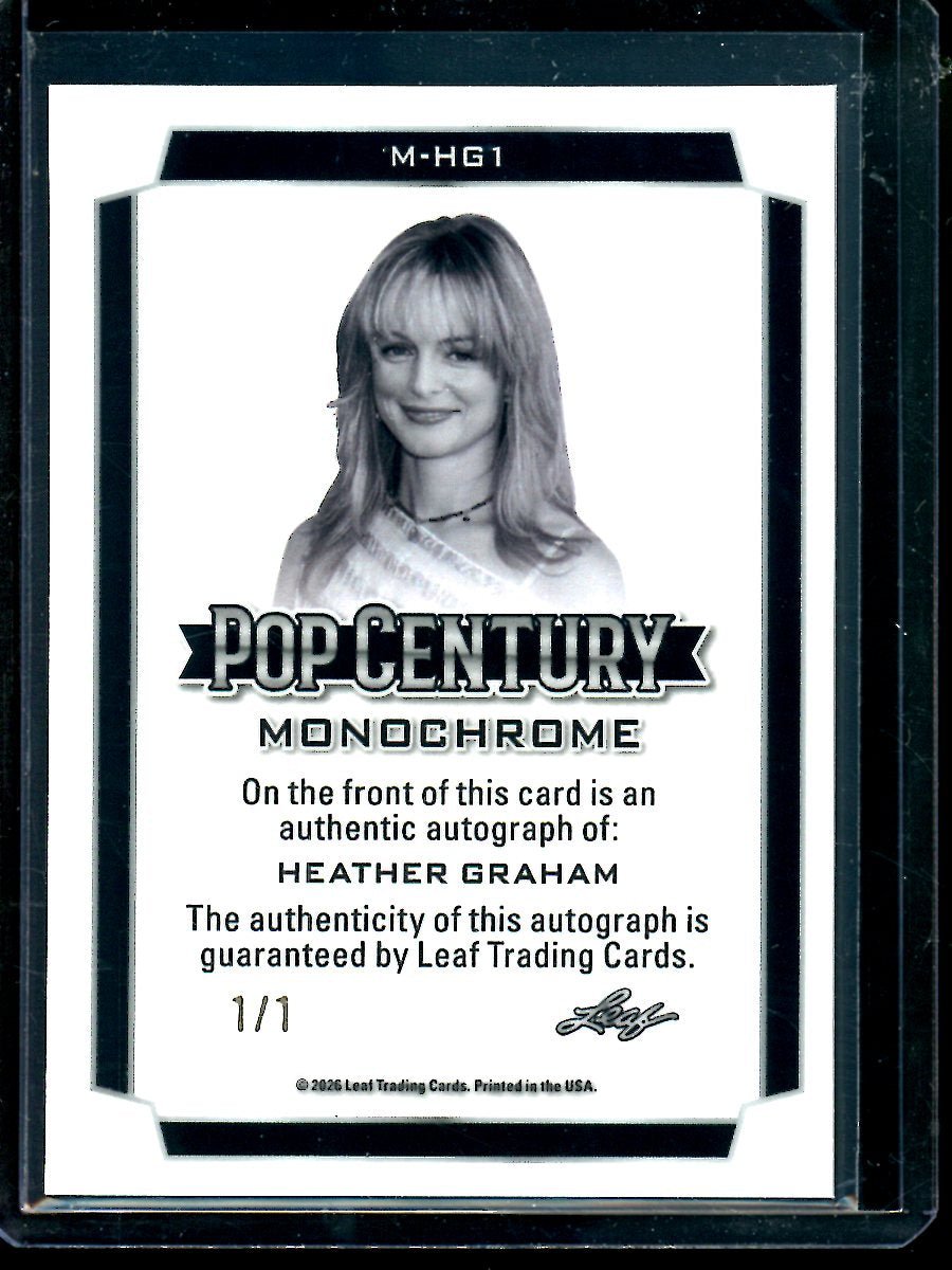 2026 Leaf Pop Century Heather Graham Monochrome Autograph 1/1 Twin Peaks