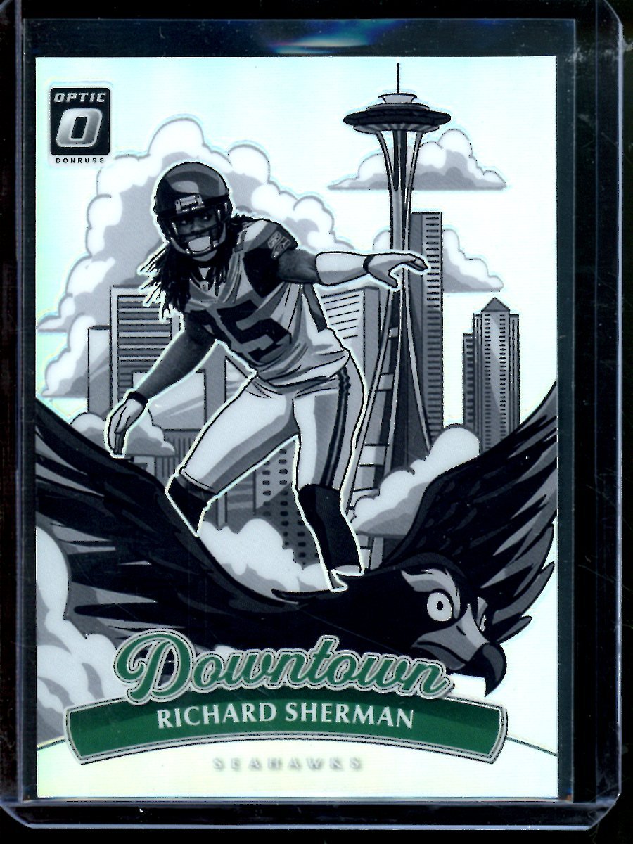 2025 Panini Optic Richard Sherman Downtown Case Hit Seahawks
