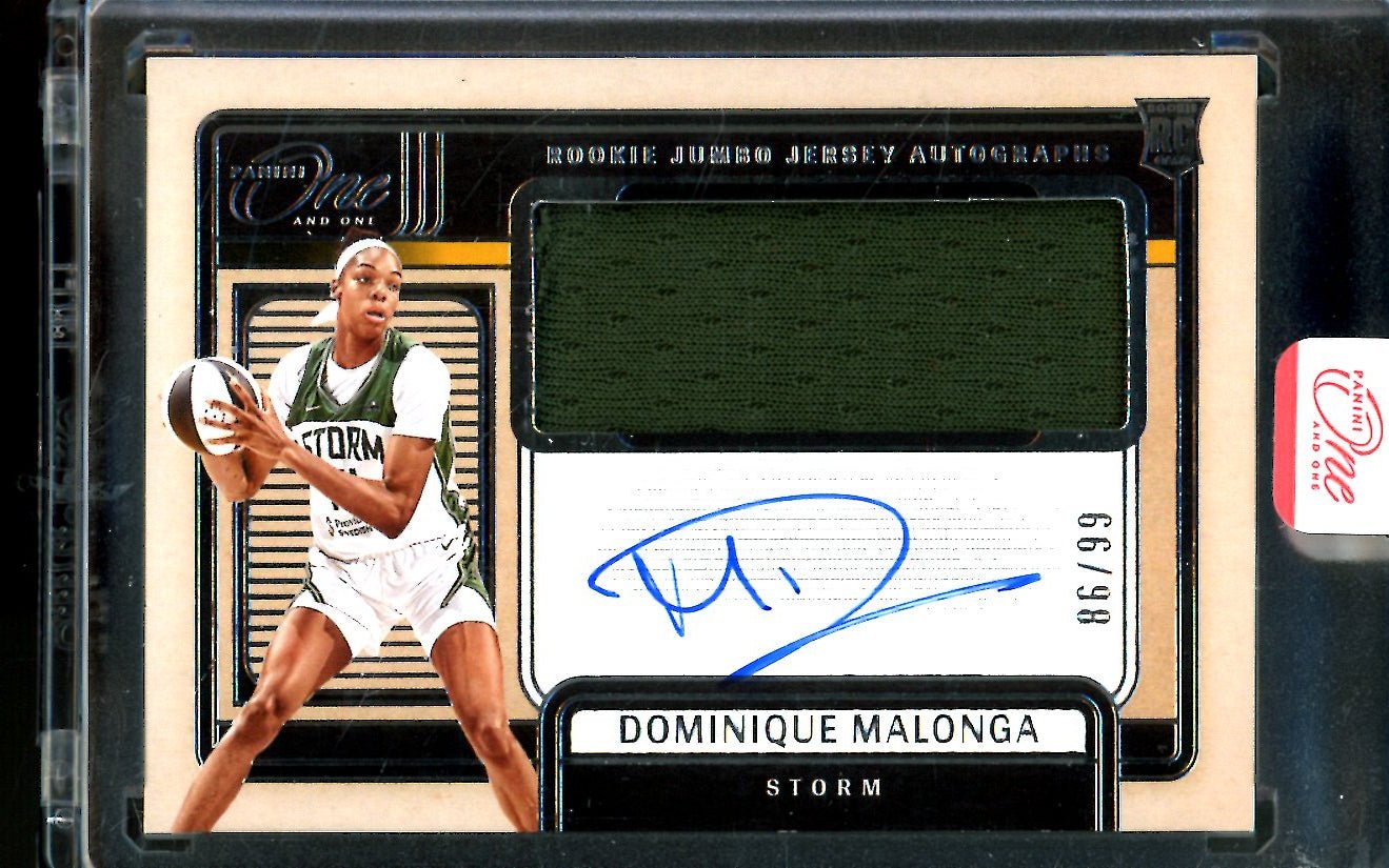 2025 Panini One and One Dominique Malonga Rookie Jumbo Jersey Autographs /99 Storm