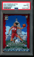2025 Panini Optic Bub Carrington Downtown Case Hit Rookie PSA 10 Wizards
