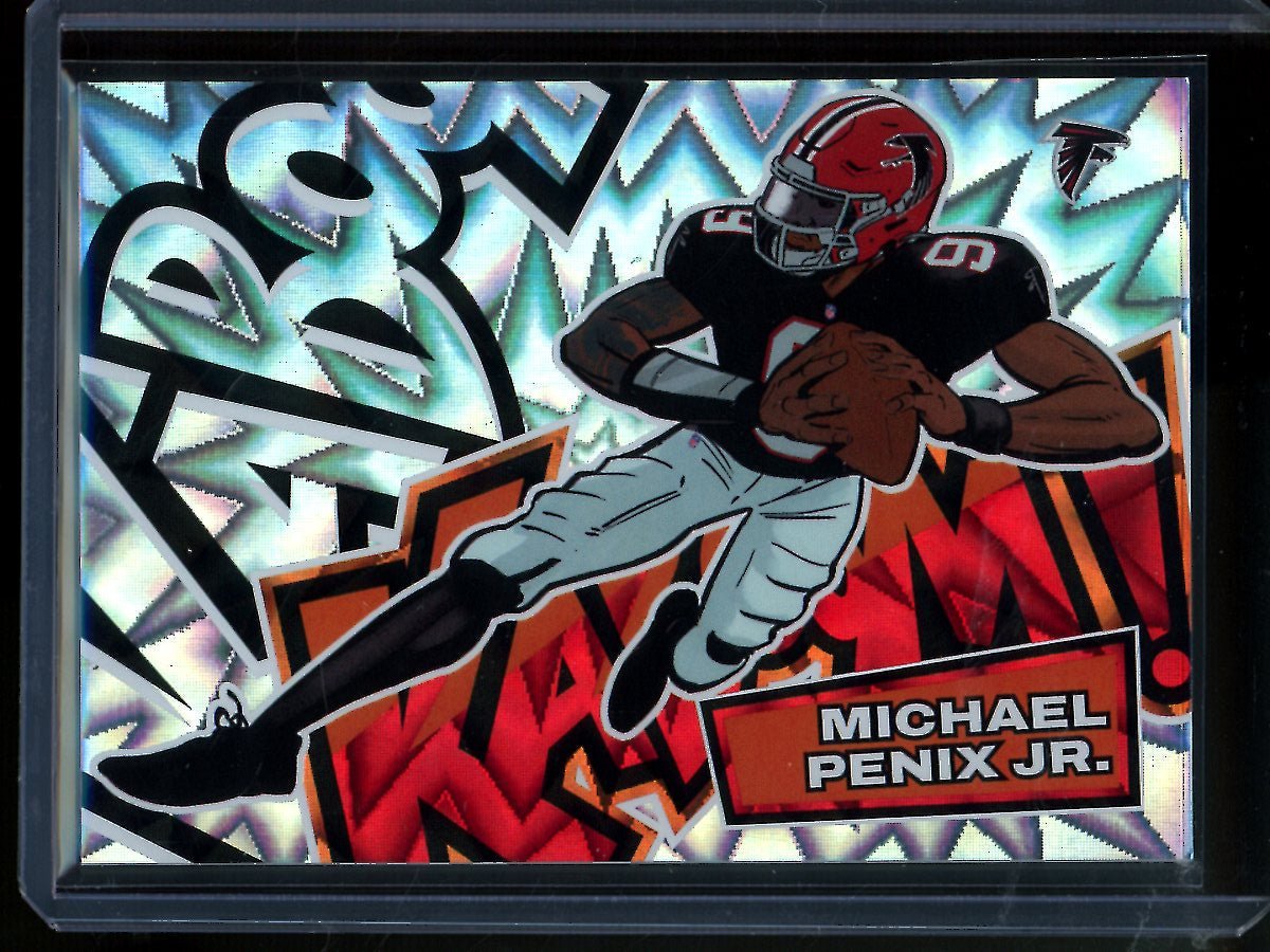 2025 Panini Absolute Michael Penix Jr Kaboom Case Hit Falcons