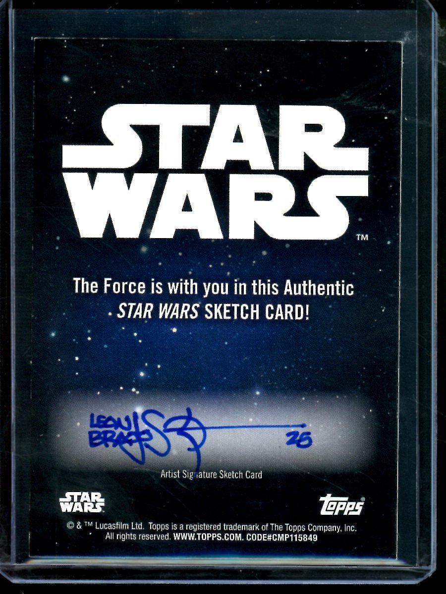2026 Topps Smugglers Outpost Lando Calrissian Sketch Card Leon Braojos