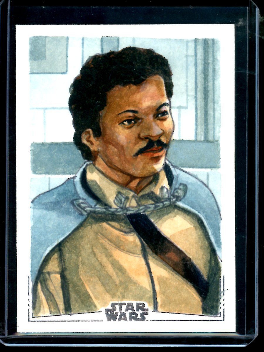 2026 Topps Smugglers Outpost Lando Calrissian Sketch Card Leon Braojos
